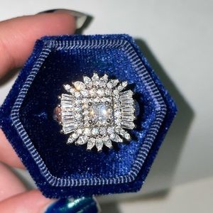 Silver Cluster Statement Ring